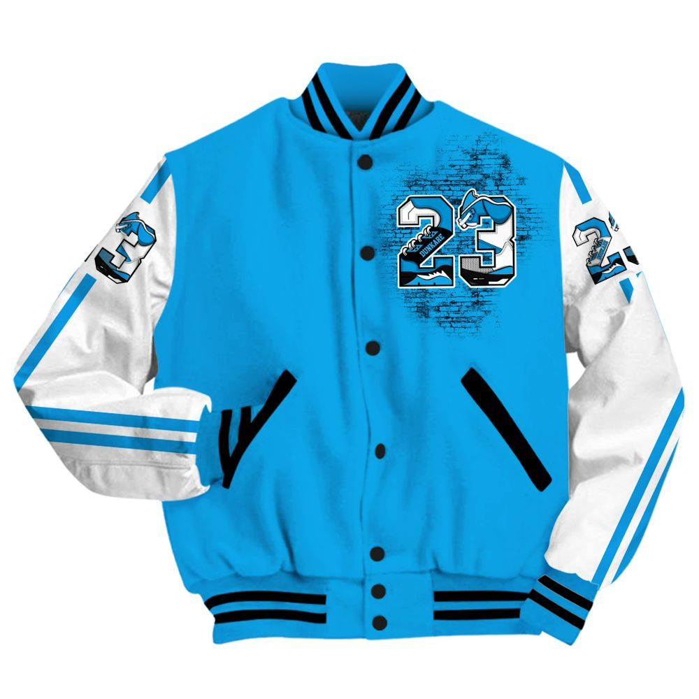 Varsity Jacket To Match Black University Blue 2022 13s - Custom Name Number 23 5s All Over Print