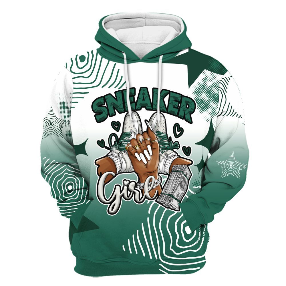 Hoodie To Match Oxidized Green 4s - Sneakerz Girlz Unique Starz All Over Print