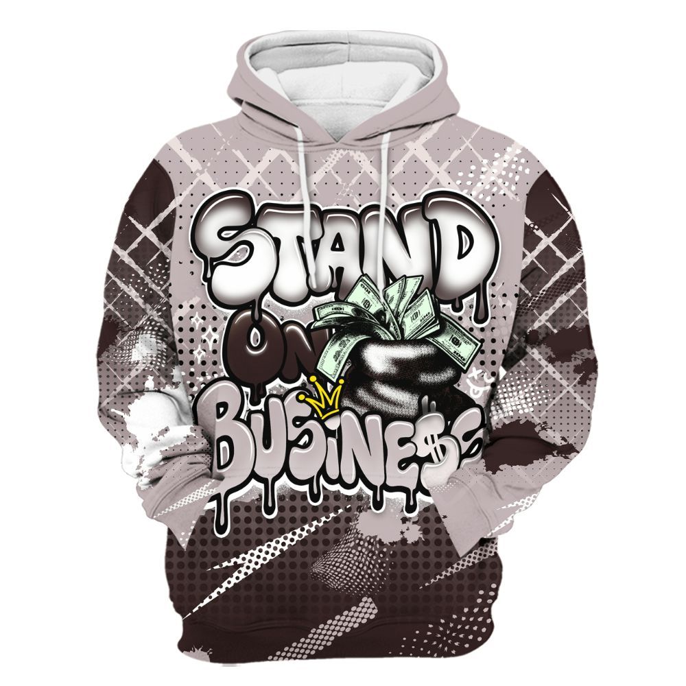 Hoodie To Match AMM Air Smokey Mauve 6s - Halftone Stand Business Dripping All Over Print