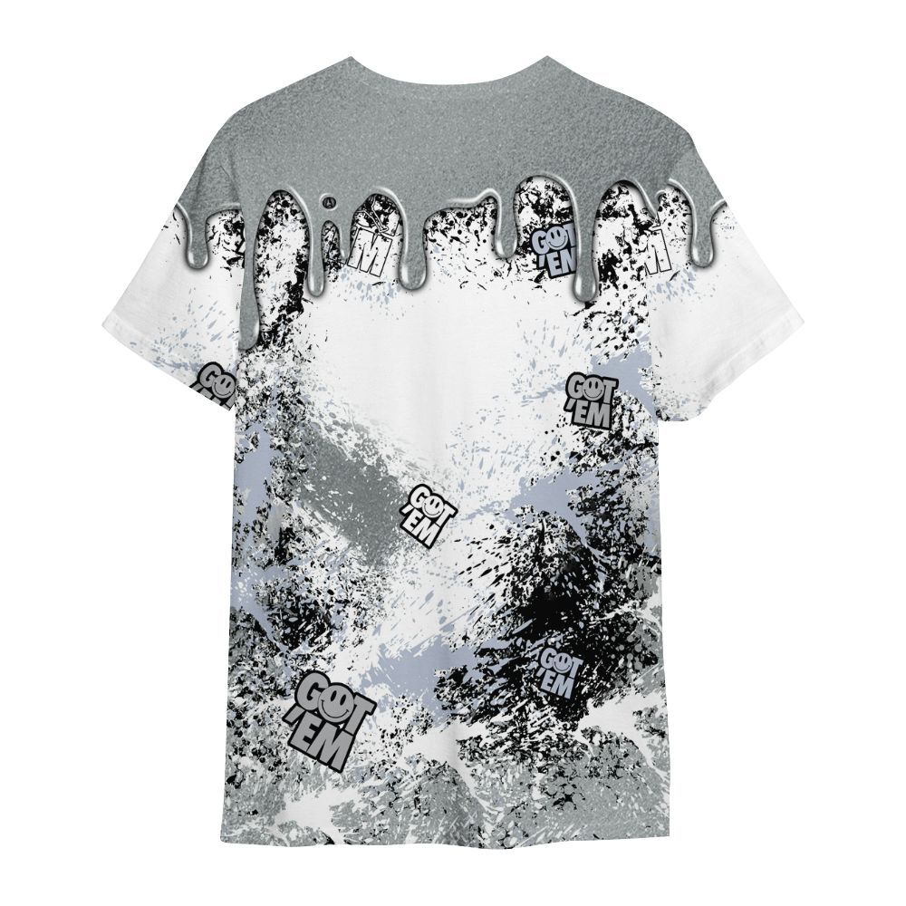 Shirt To Match White Metallic 2026 5s - Dripping 23 Drip All Over Print