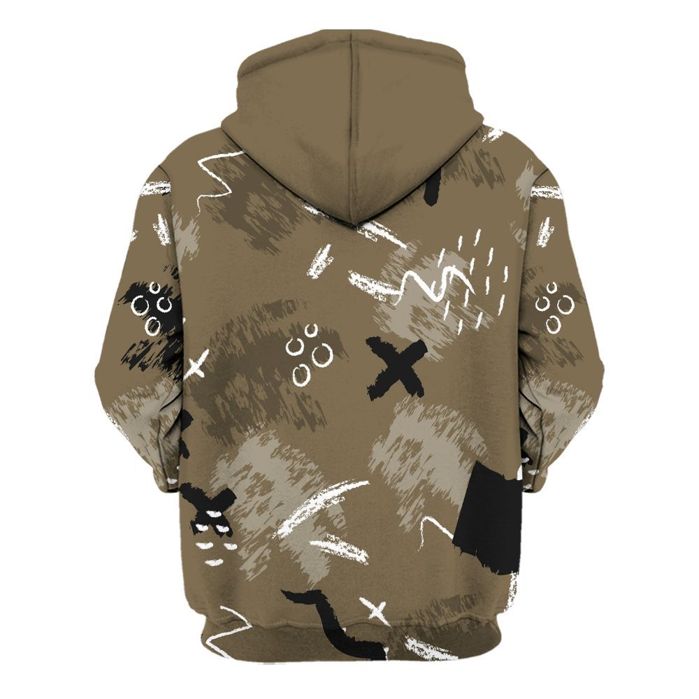 Hoodie To Match Olive 9s - Hustle Grind Pray Retro All Over Print