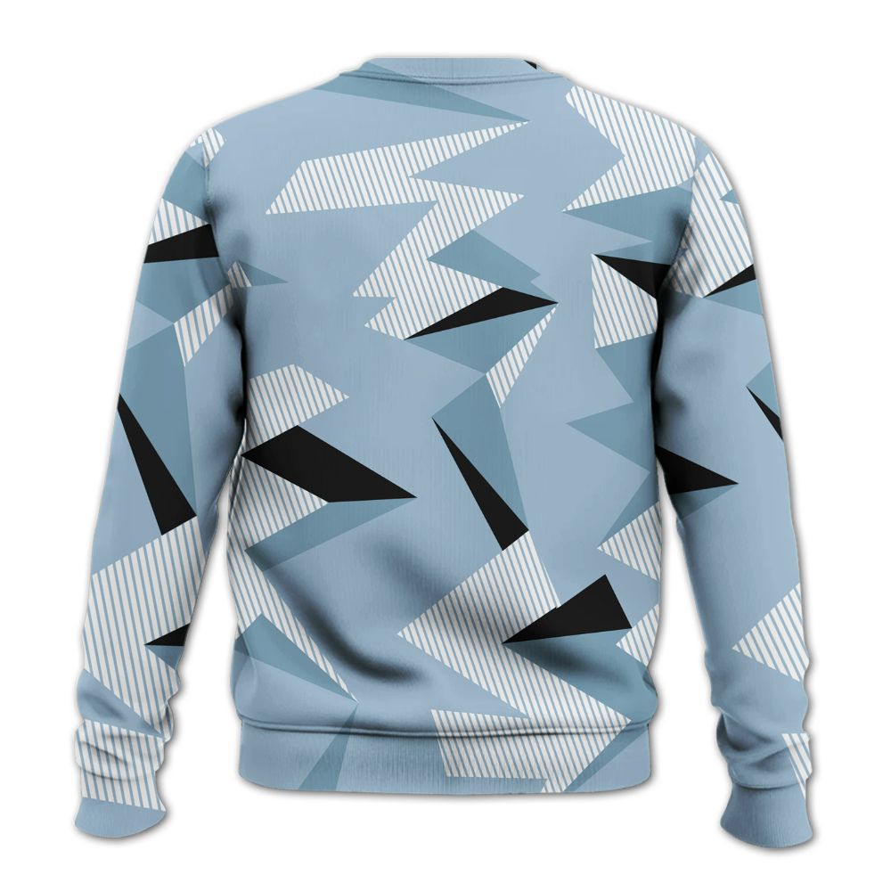 Sweatshirt To Match Mid Ice Blue 1s - Geometric Camouflage Pattern All Over Print