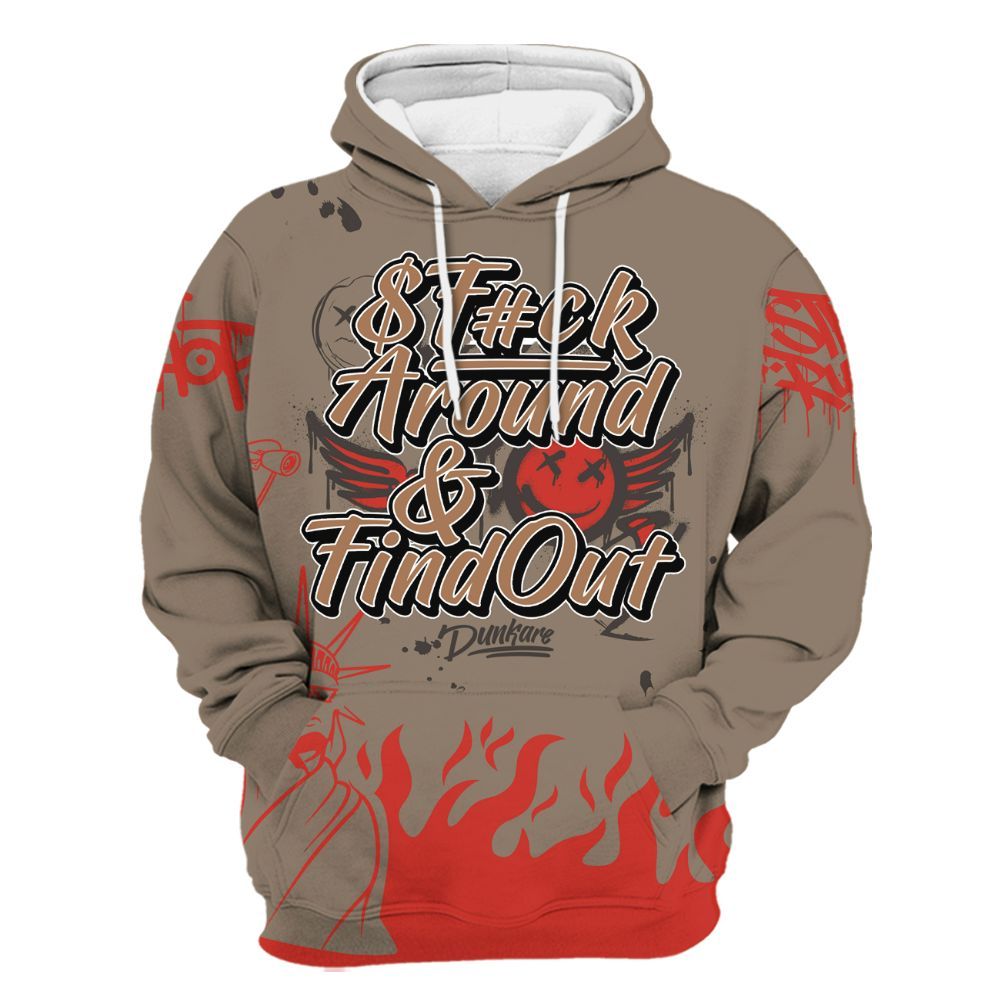 Hoodie To Match Air Max Rocky Distressed - Graphic Fck Around Find Out All Over Print