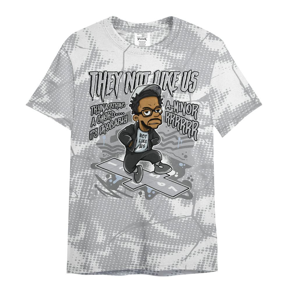 Shirt To Match Low OG Wolf Grey 1s - Hopscotch Dislike Us Graphic Crack All Over Print