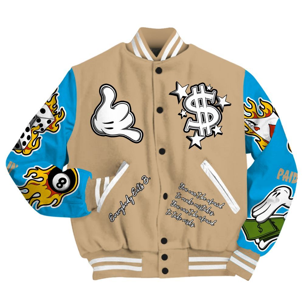 Varsity Jacket To Match H-Town 11s - Everybody Paid In Full Graphic All Over Print