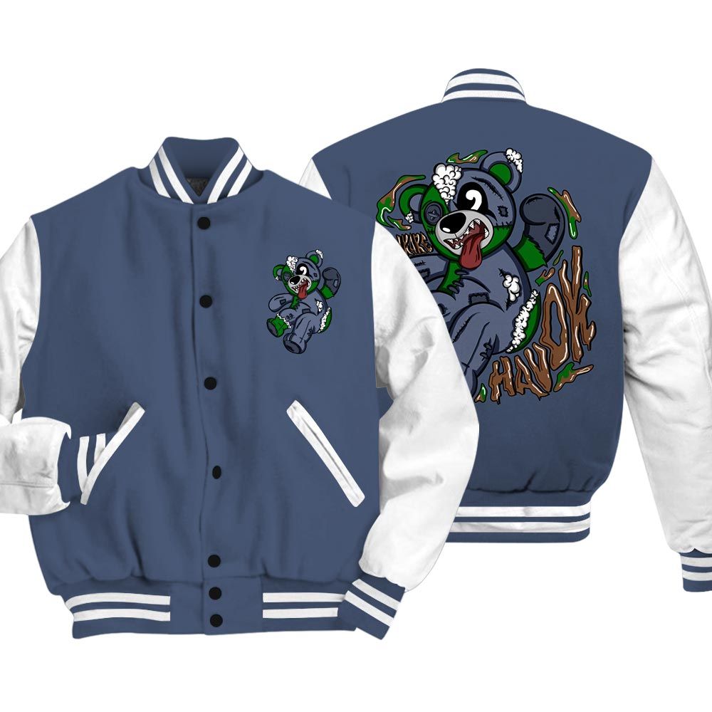 Varsity Jacket To Match Midnight Navy 13s Vasity Jacket - Havok Bear Vasity Jacket Unisex