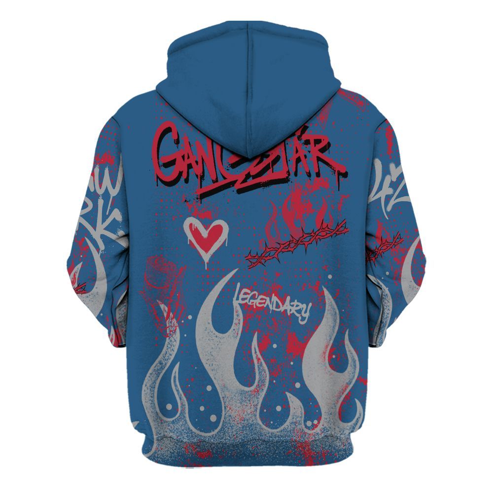 Hoodie To Match Rare Air 3s - Lucky Money Paid In Full Graffiti All Over Print