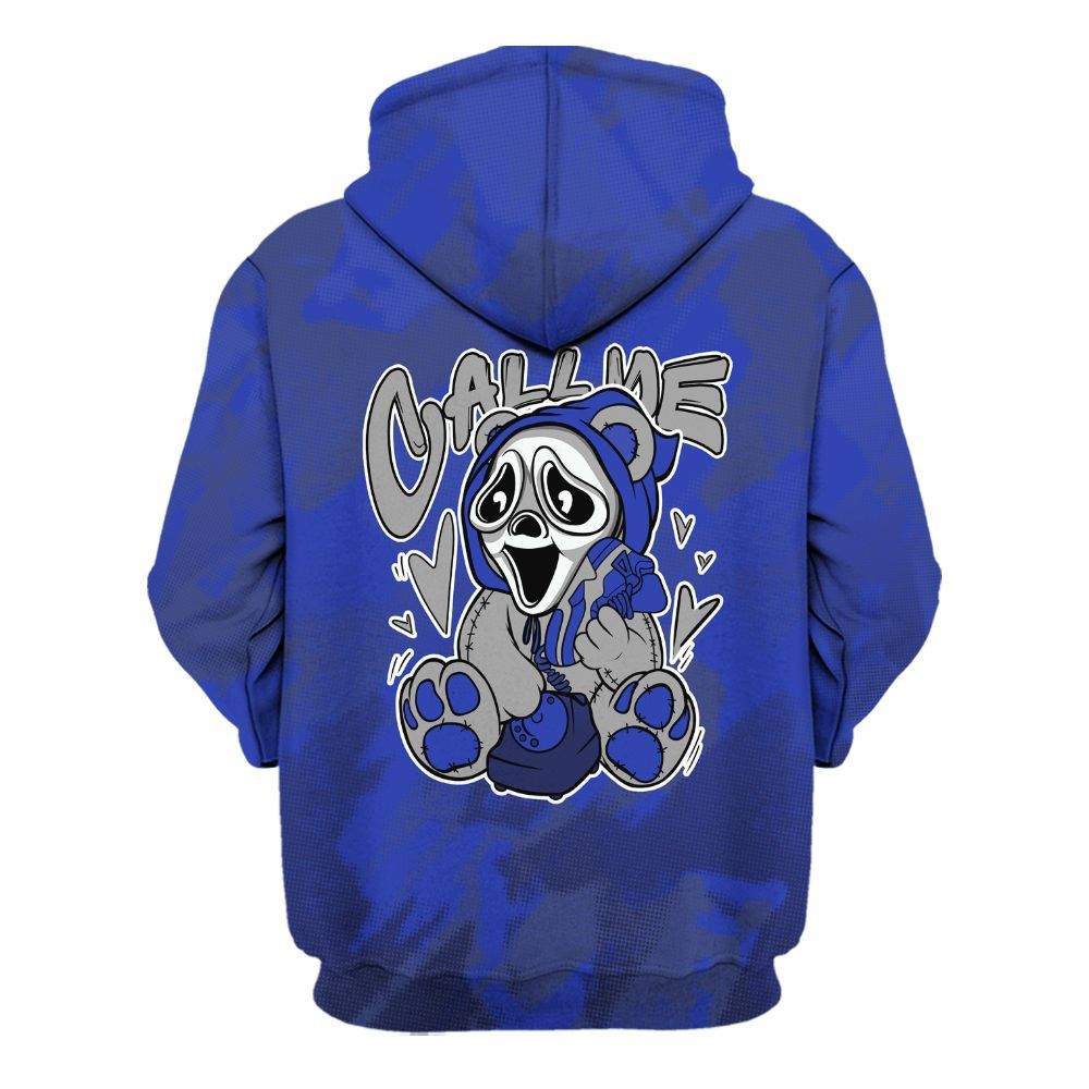 Hoodie To Match Air Max Plus Black Racer Blue - Call Me Bear Abstract Halftone All Over Print