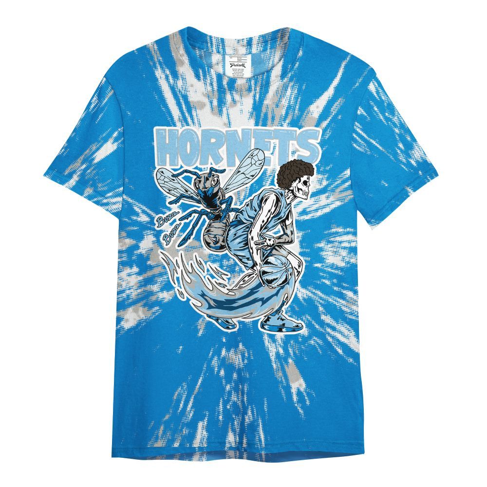 Shirt To Match Industrial Blue 4s - Hornets Skeleton Luxury All Over Print