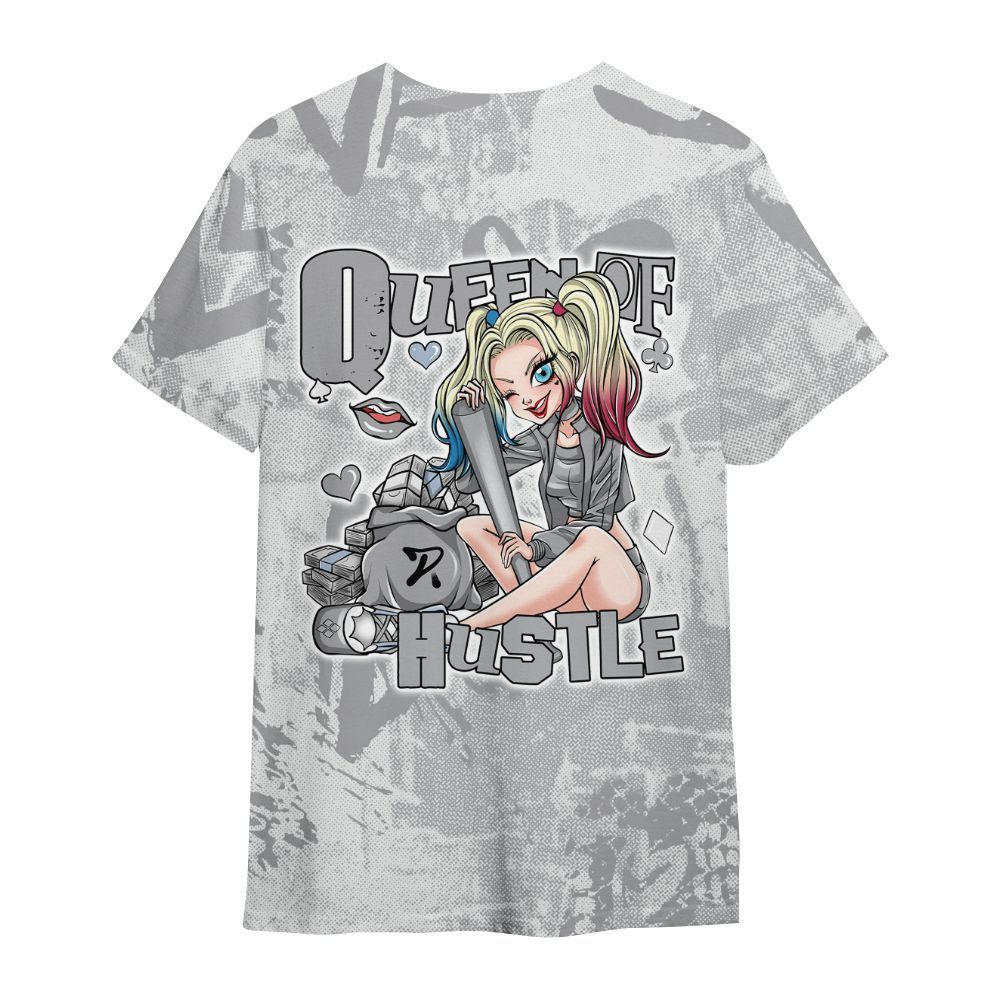 Shirt To Match Low OG Wolf Grey 1s - Hustles Quiinn Heart Grunge All Over Print