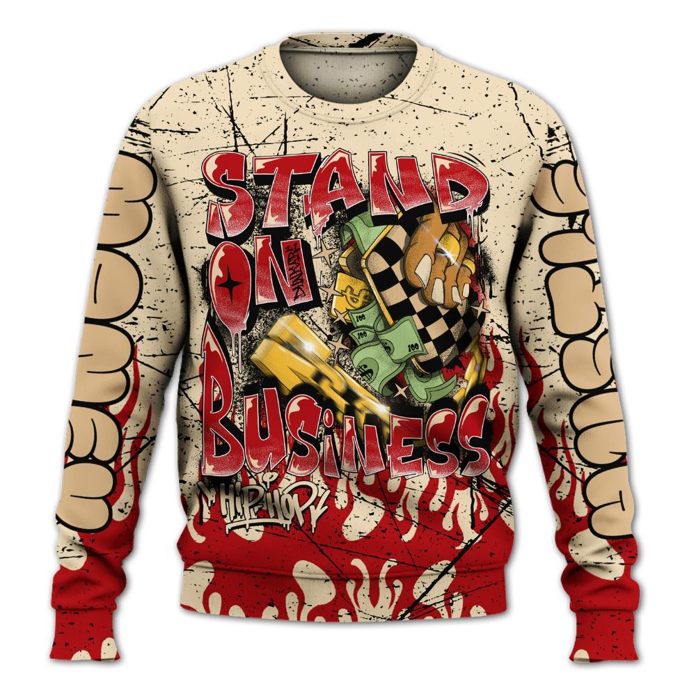 Sweatshirt To Match Dunk Low Strawberry Waffle - Stand Business Graffiti All Over Print