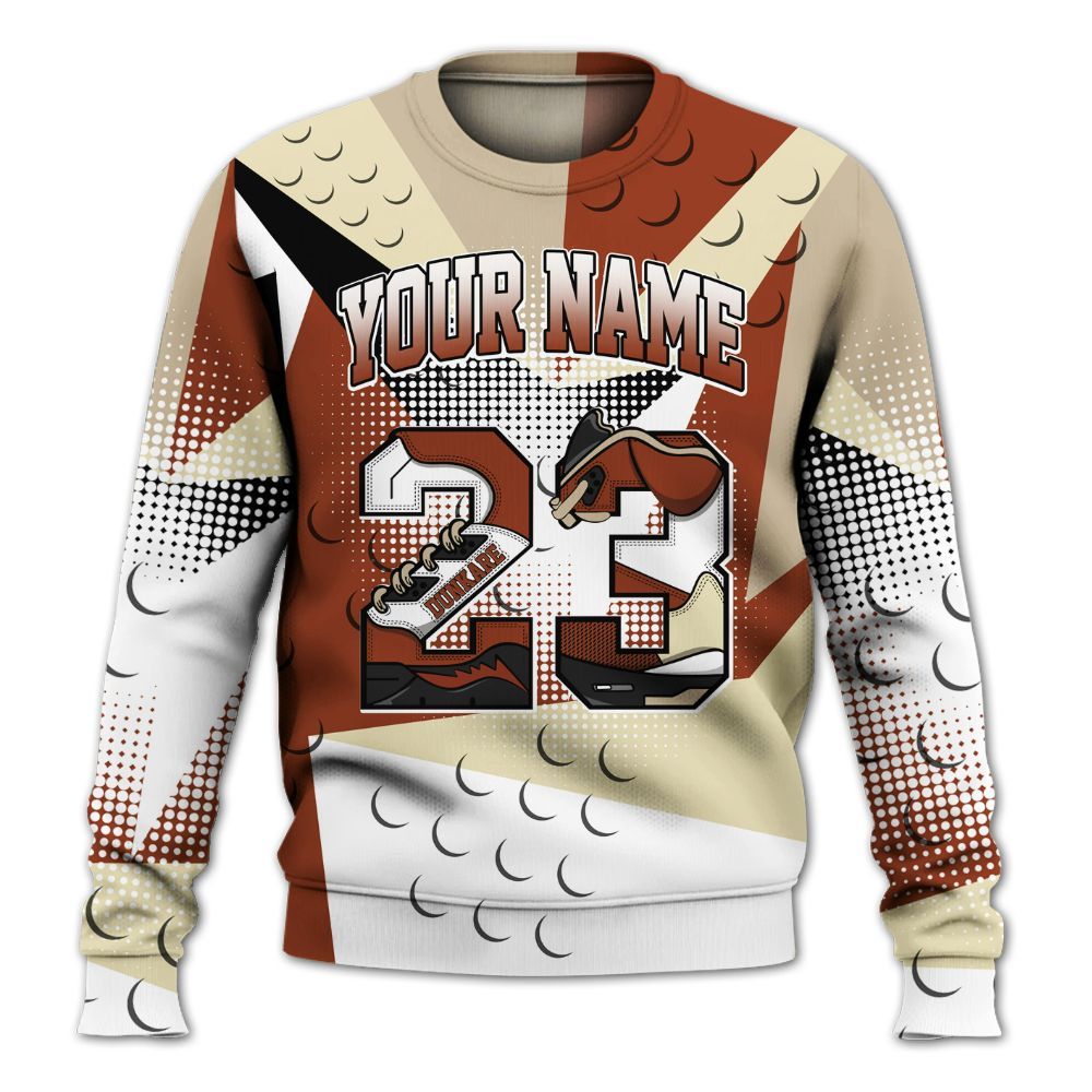 Sweatshirt To Match Retro Eastside Golf 12s - Poly Custom Name Number 23 5s All Over Print
