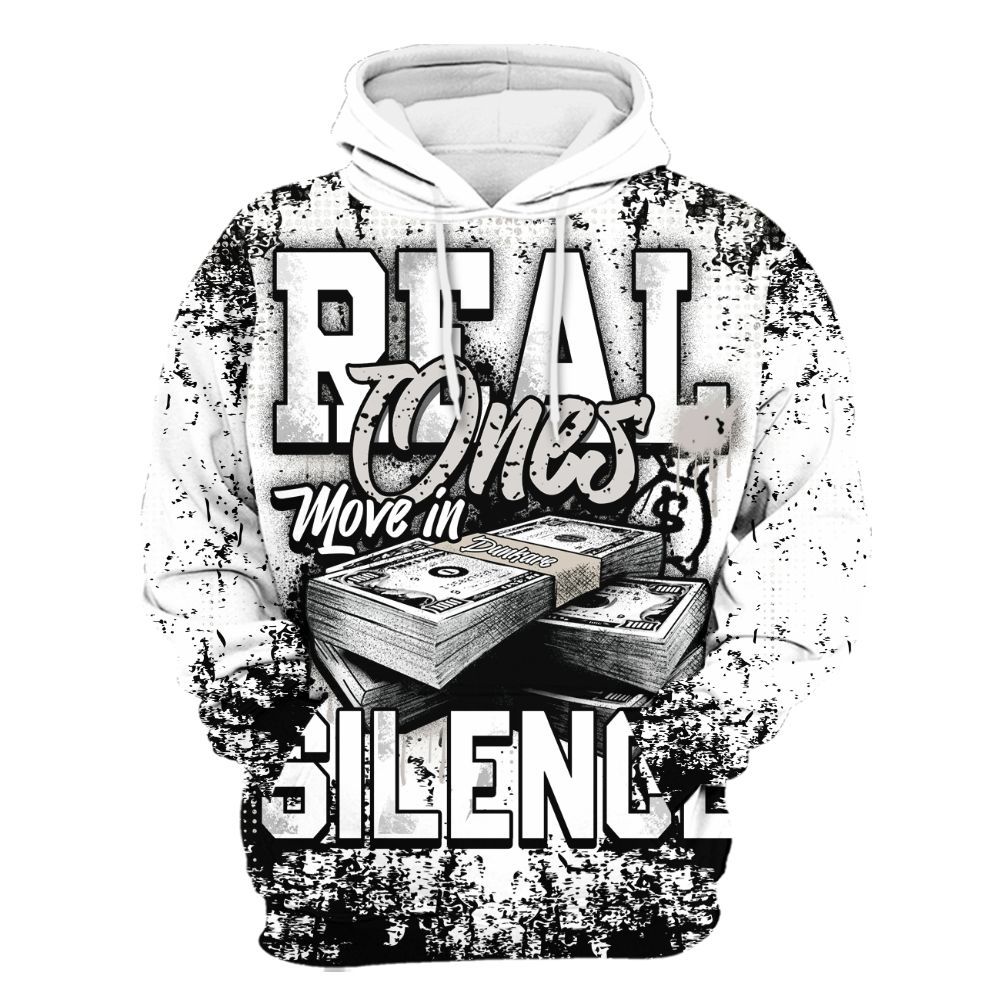 Hoodie To Match Retro Reverse Metallic 5s - Move In Silence Money Street Retro All Over Print