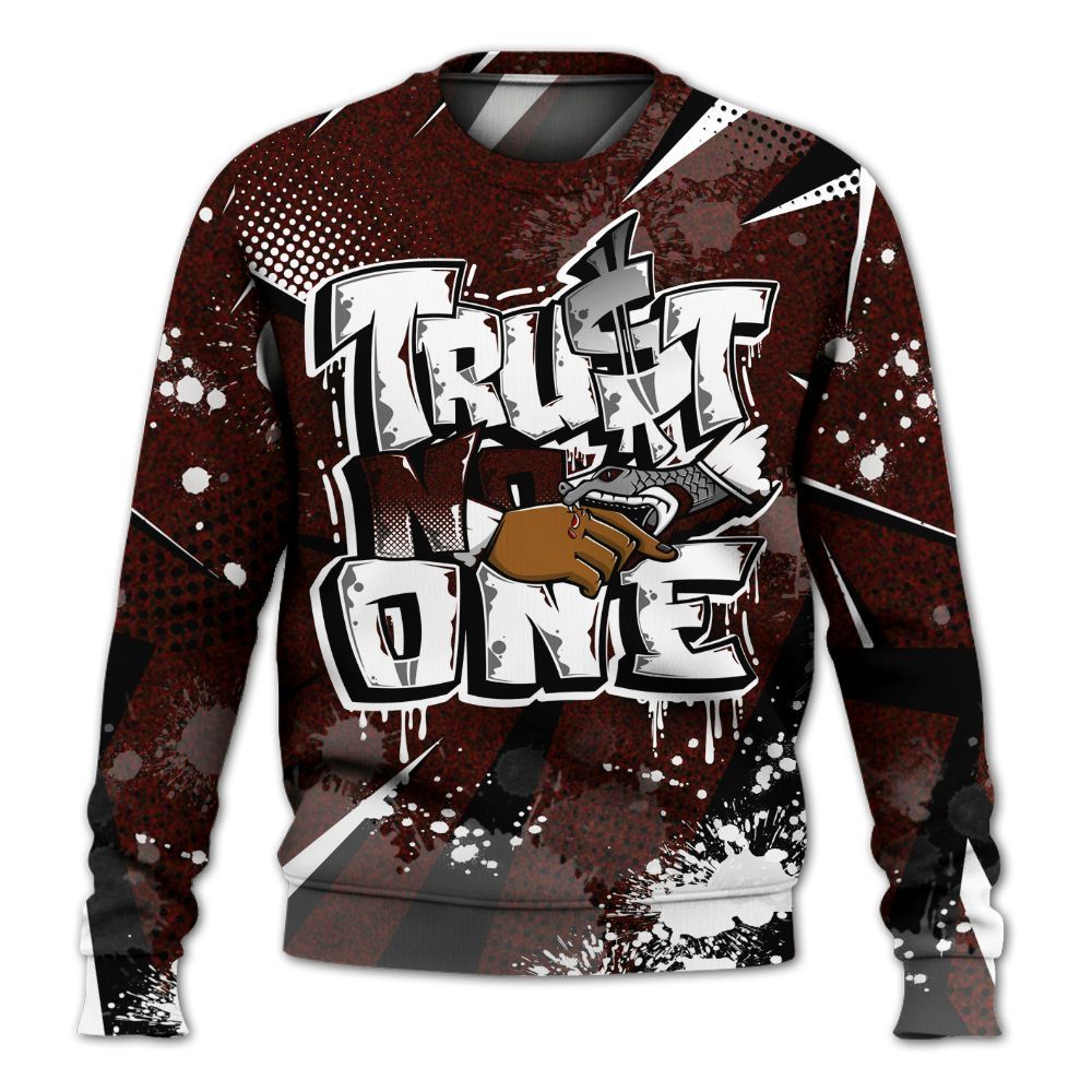Sweatshirt To Match Air Force 1 Low Halloween Skull 2024 - Poly Trust No One Dripping All Over Print