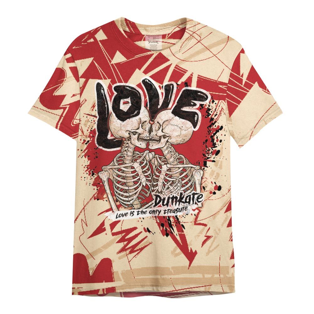 Shirt To Match Dunk Low Strawberry Waffle - Skull Love Bear Nonobjective Shirt Unisex