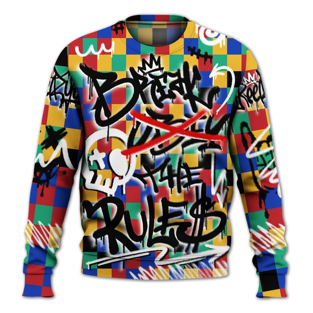 Sweatshirt To Match Air Rainbow Weave - Break Rules Streetwear All Over Print