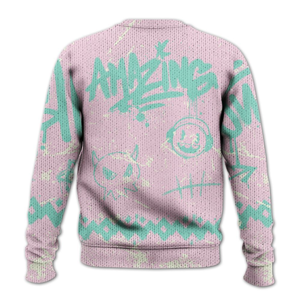 Knitted Sweater To Match Retro Easter 5s - Friday Sneaker Crayon