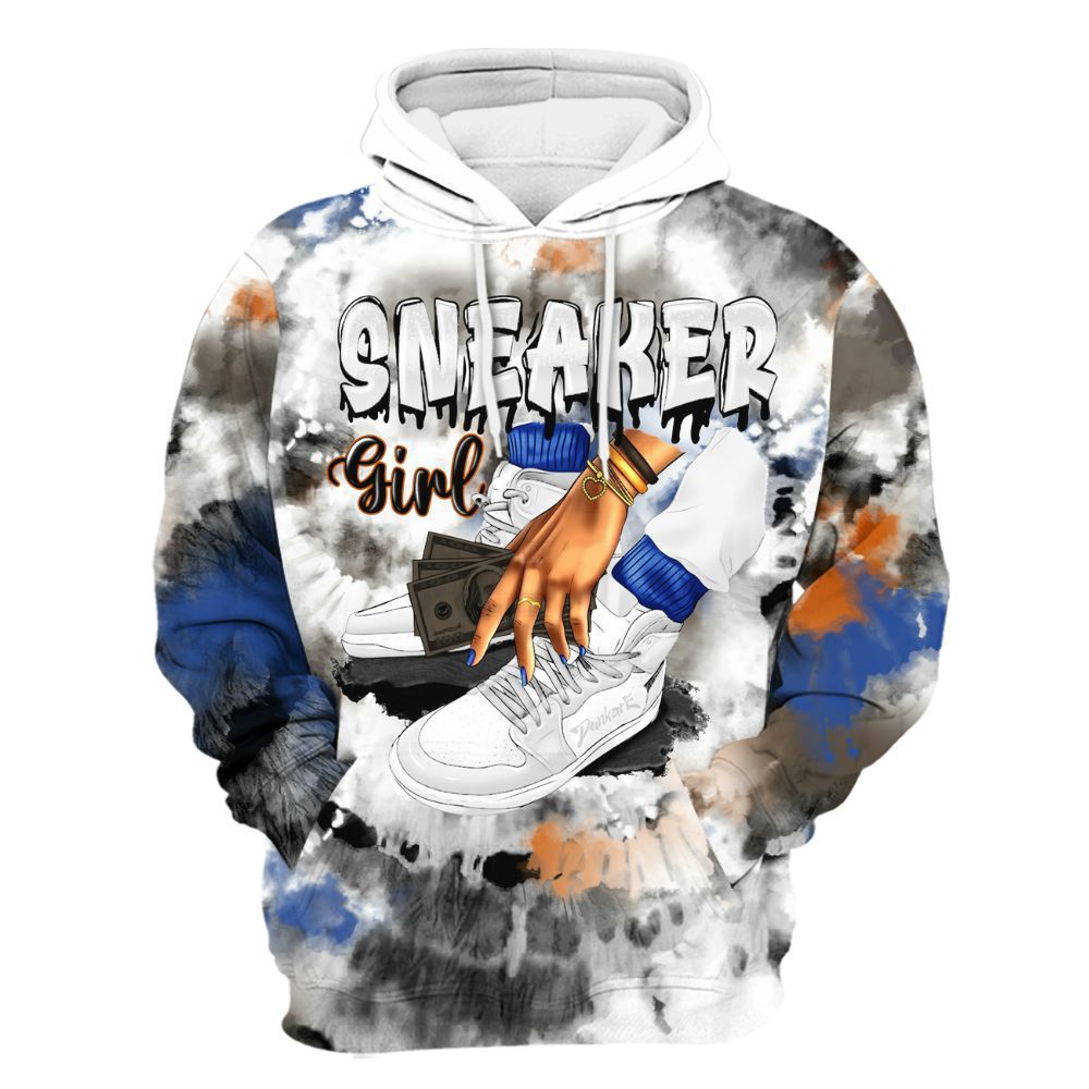 Hoodie To Match Palermo GS League - SNEAKER Girl Money Drip Tie Dye All Over Print