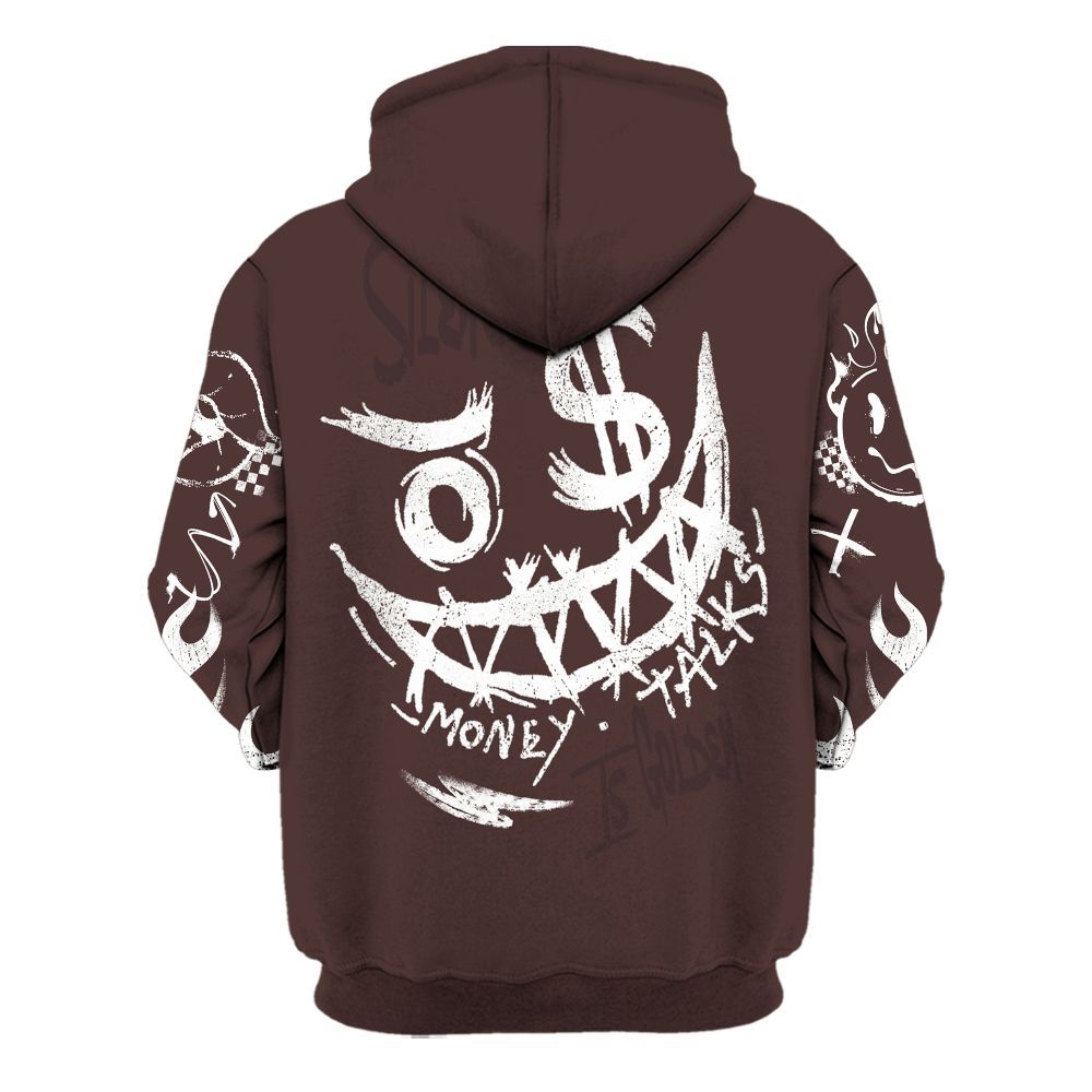 Hoodie To Match Burgundy Crush 3s - Mouth Burning Street Style All Over Print