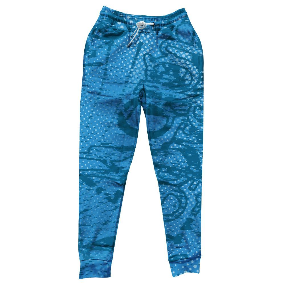 Sweatpant To Match Powder Blue 9s - Avant Garde Graphic All Over Print