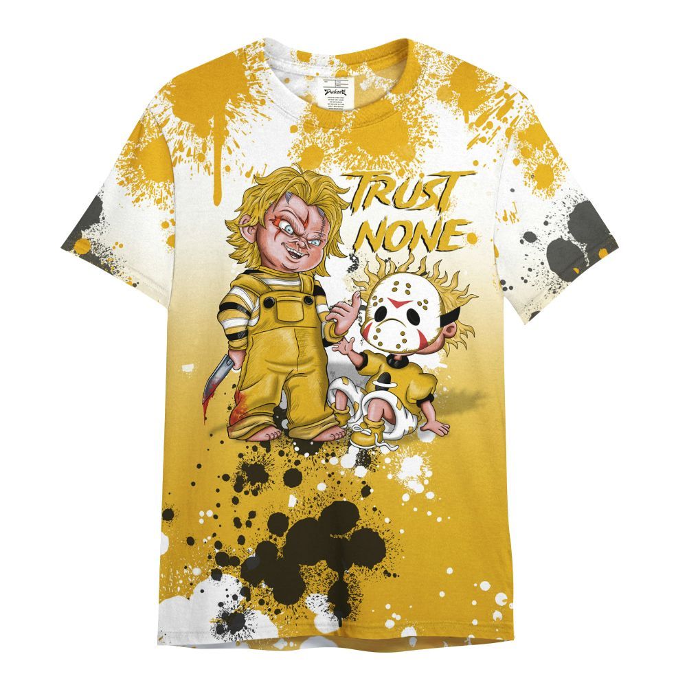 Shirt To Match Vivid Sulfur 4s - Trust No One Scary All Over Print