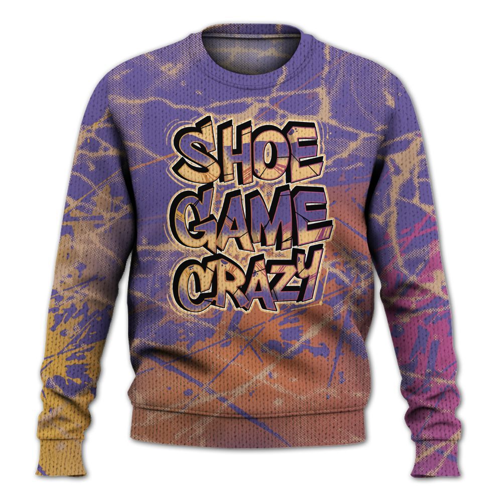 Knitted Sweater To Match Book Sunset 1s - Shoe Game Crazy Graphic