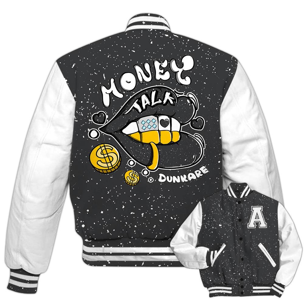 Varsity Jacket To Match Reverse Oreo 6s - Custom Lips Money Talk Varsity Jacket Outfit 1605 1LGH