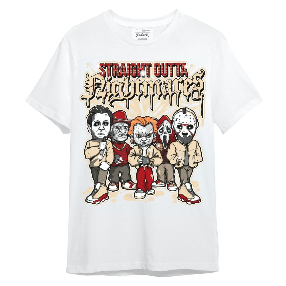 Shirt To Match Dunk Low Strawberry Waffle - Halloween Straight Outta Nighmares Graphic Unisex Shirt