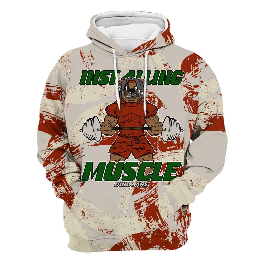 Hoodie To Match El Grito 5s - Installing Muscle Bear Circle Slpash All Over Print