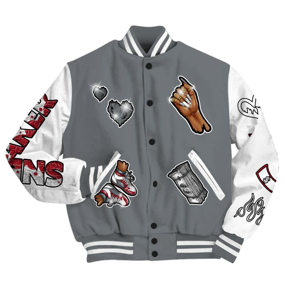 Varsity Jacket To Match Retro Fire Red 9s - Sneakerz Girlz All Over Print