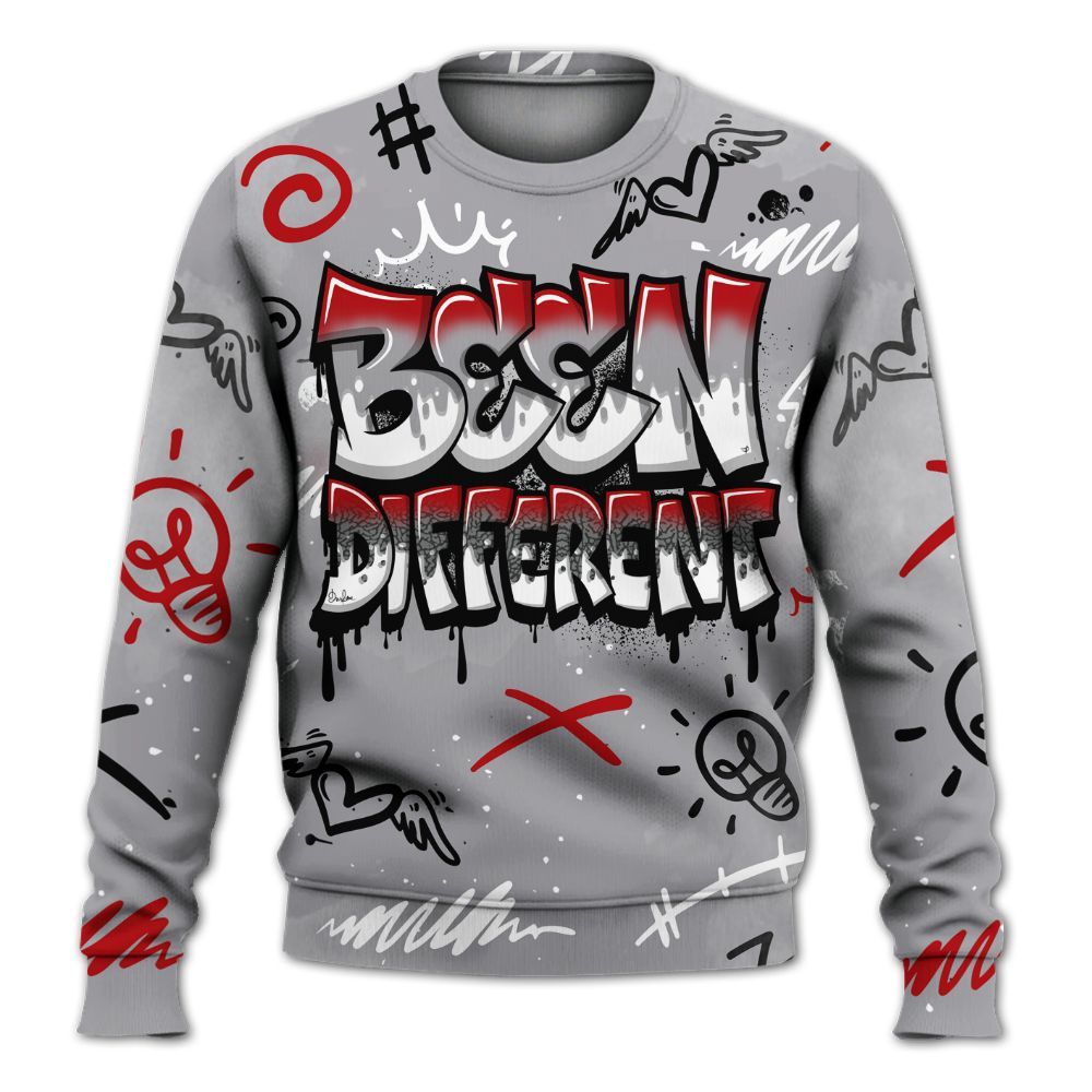 Sweatshirt To Match Cement Grey 3s - Drip Been Di2ferent All Over Print