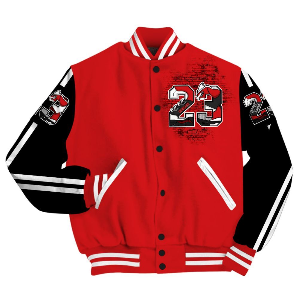 Varsity Jacket To Match Low Bred 11s - Custom Name Number 23 5s All Over Print