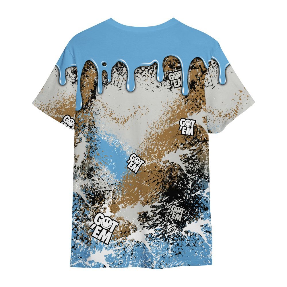 Shirt To Match SB Dunk Low University Blue - Dripping 23 Drip All Over Print