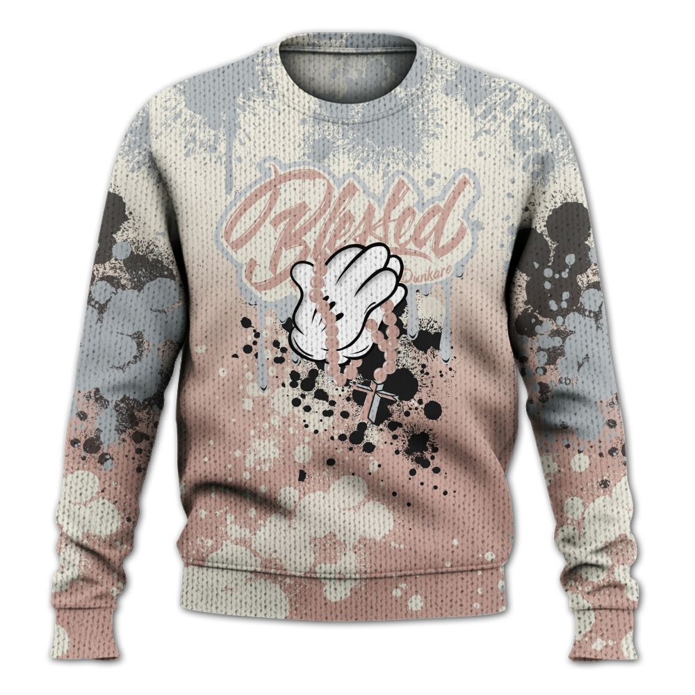 Knitted Sweater To Match Air Force Low 1 Arctic Orange - God Blessed Ink Drip