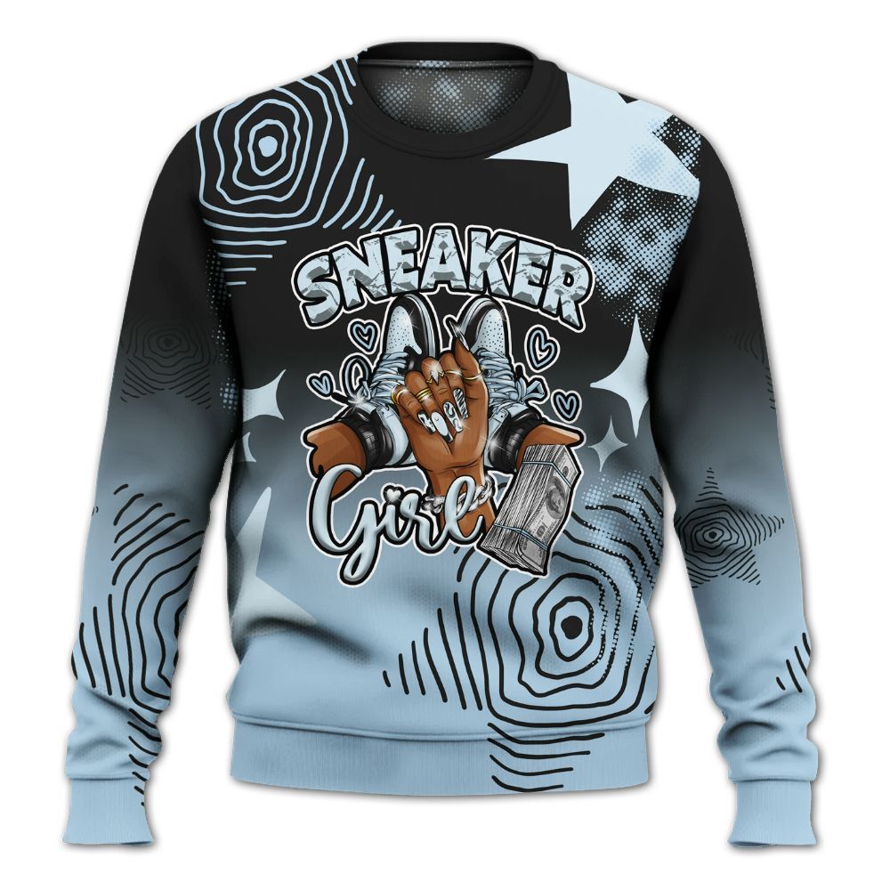 Sweatshirt To Match Foamposite One Psychic Blue - Sneakerz Girlz Unique Starz All Over Print