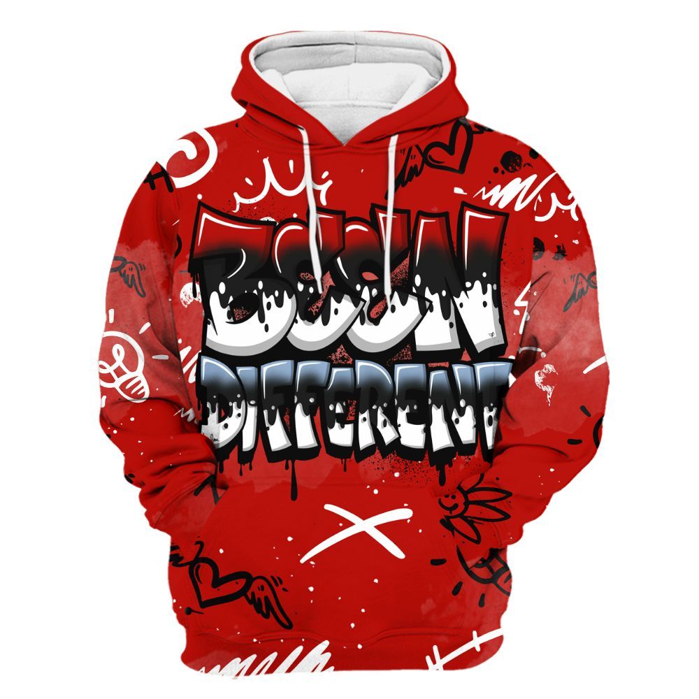 Hoodie To Match OG Fire Red 5s - Drip Been Di2ferent All Over Print