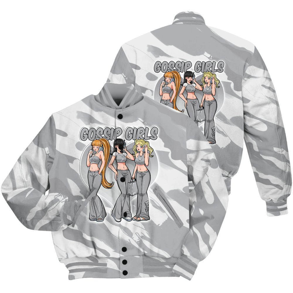 Varsity Jacket To Match Low OG Wolf Grey 1s Shirt - Gossip'Girls All Over Print