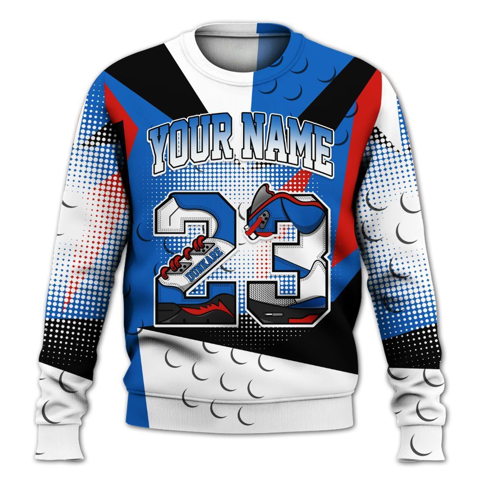 Sweatshirt To Match Kobe 6 Game Royal - Poly Custom Name Number 23 5s All Over Print