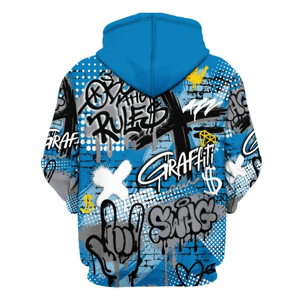 Hoodie To Match Wizards 3s - True It Real Graffiti Streetwear All Over Print