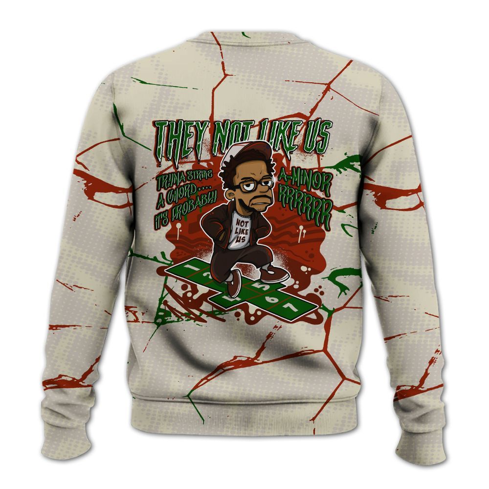 Sweatshirt To Match El Grito 5s - Hopscotch Dislike Us Graphic Crack All Over Print