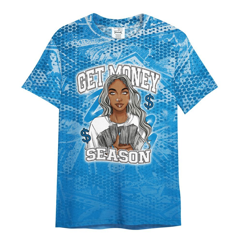 Shirt To Match Industrial Blue 4s - Get Moneys Season Banknote All Over Print