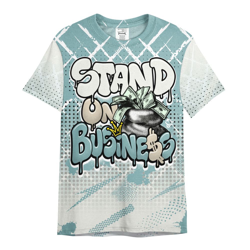 Shirt To Match Dunk Low Glacier Blue Pale Ivory - Halftone Stand Business Dripping All Over Print