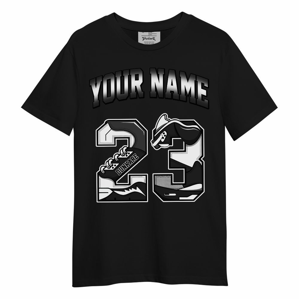 Shirt To Match Black Cat NET 4s - Custom Name Number 23 5s Unisex Shirt