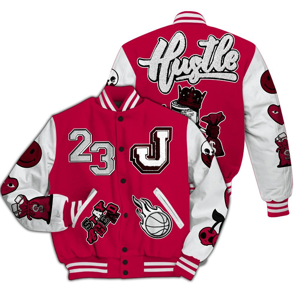 Varsity Jacket To Match Retro Chicago 2s - Hustles Money Number 23 All Over Print