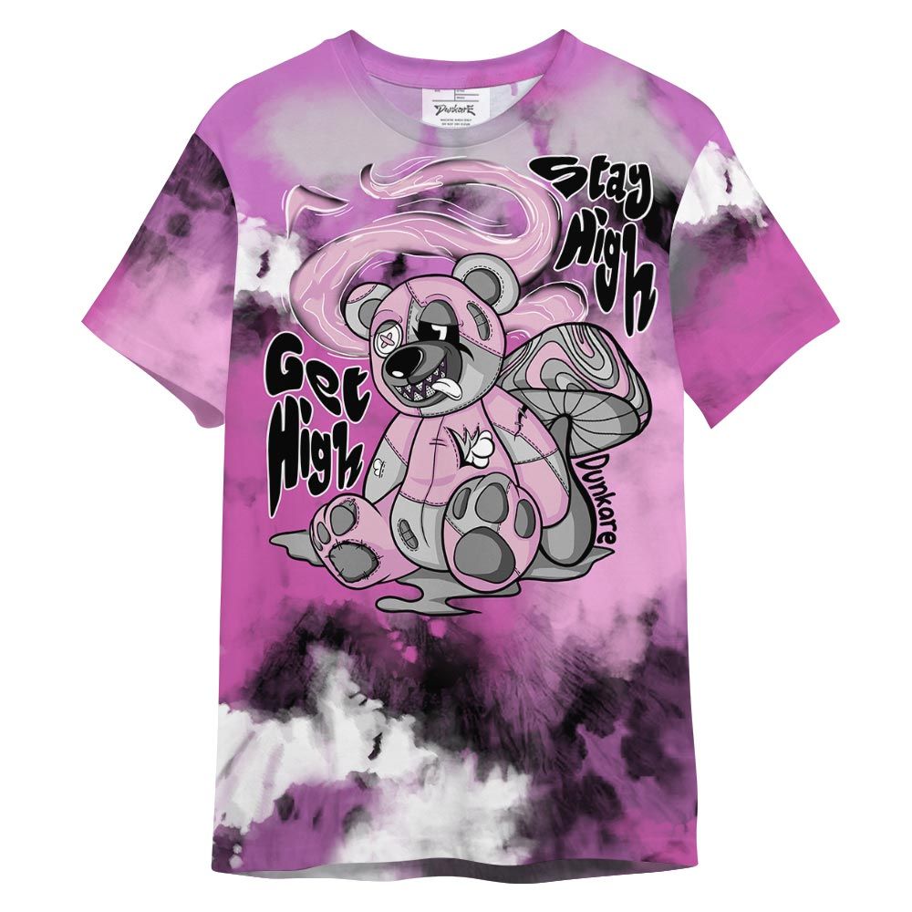 Shirt To Match Hyper Violet 4s T- - Get High Bear T- Shirt Graphic Tie Dye Unisex 1101 NCMD