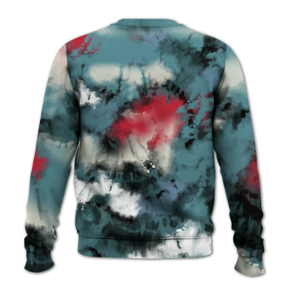 Sweatshirt To Match Dunk Low Denim Turquoise Royal - God Blessed Tie Dye All Over Print