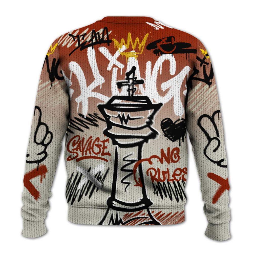 Knitted Sweater To Match El Grito 5s - Street King Chess Streetwear