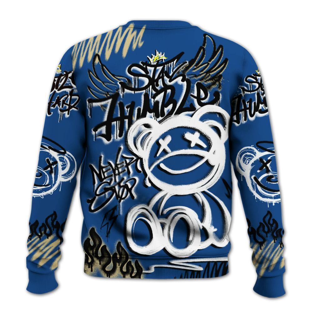 Sweatshirt To Match Air Ship Royal Blue - Humble Drip Streetwear Graffity All Over Print