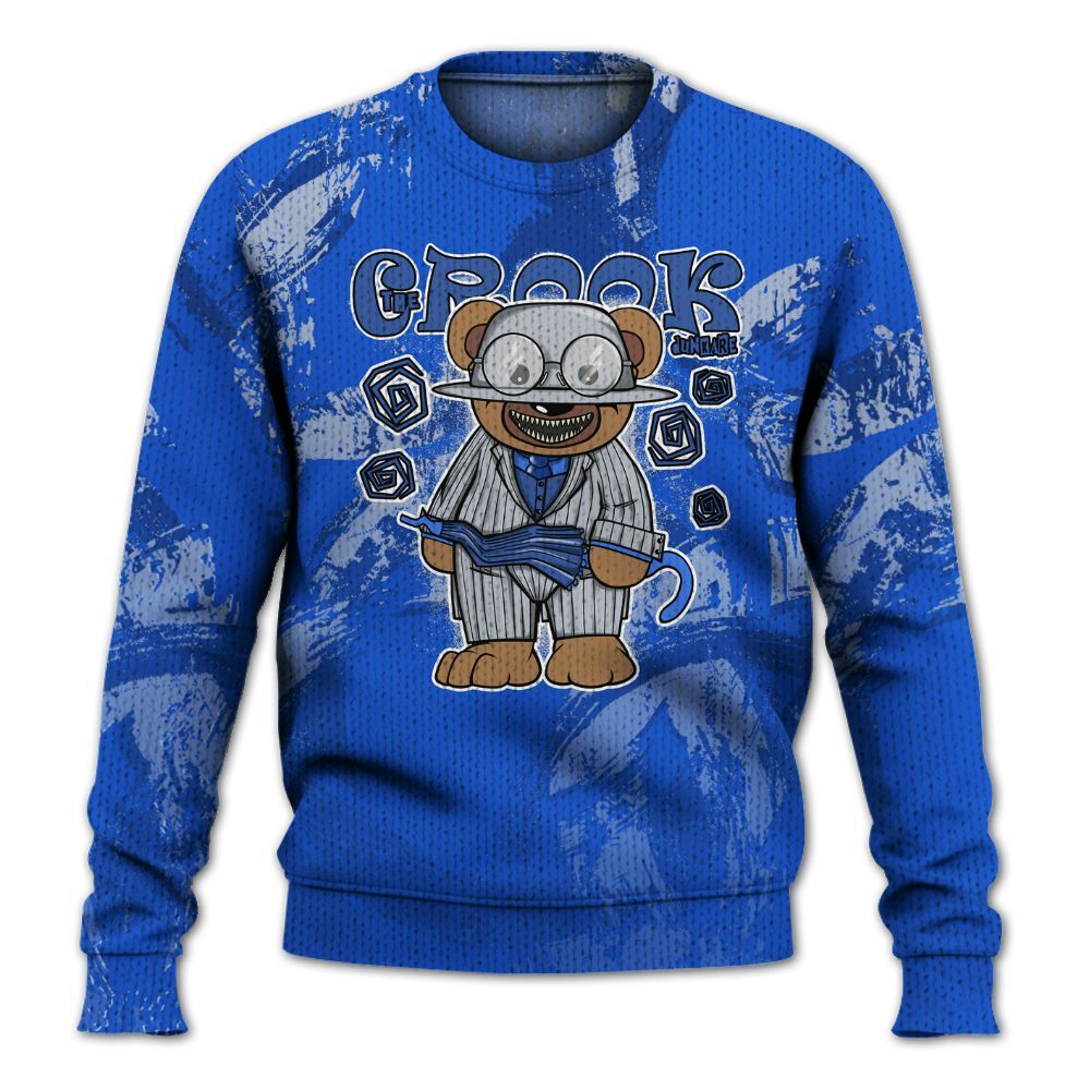 Knitted Sweater To Match Air Foamposite One Royal - Swindler Bear Circle Slpash