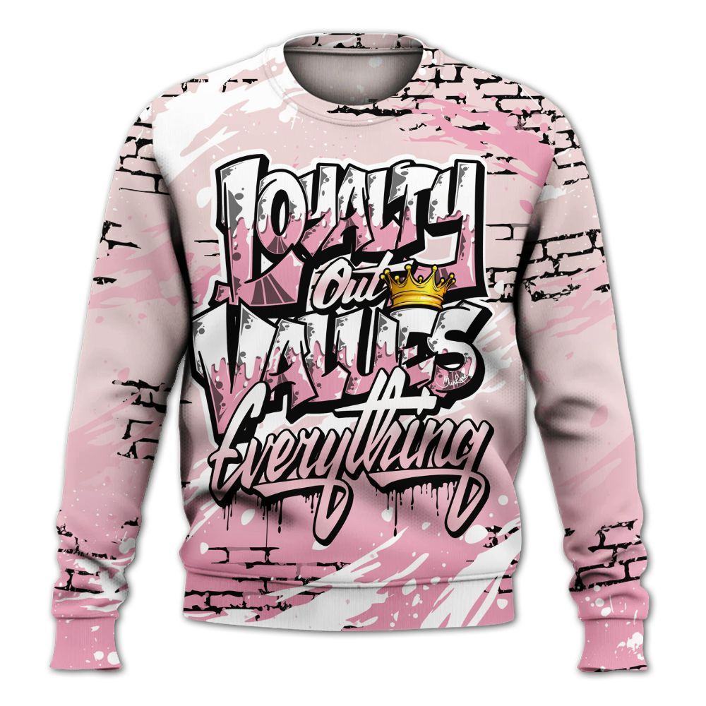 Sweatshirt To Match Dunk Low KD 17 Aunt Pearl - Values Of Loyalty Drip All Over Print
